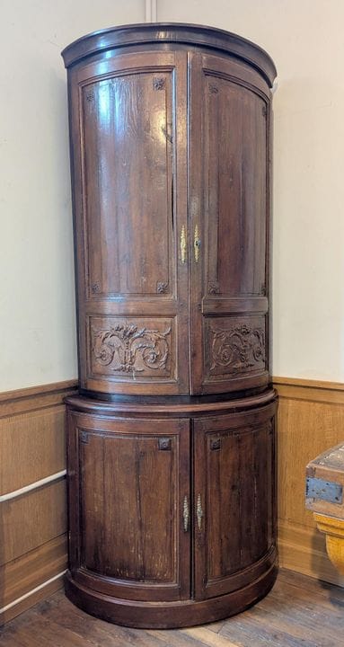Credenza (x2) ad angolo, in legno naturale modanat