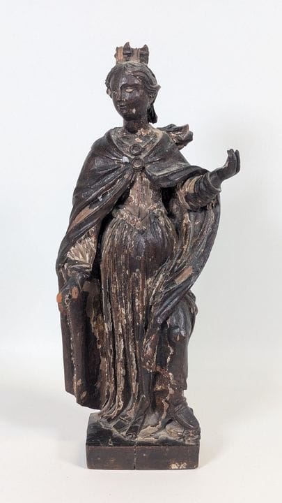 Scultura in legno, originariamente policroma e dor
