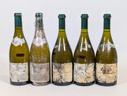 勃艮第，白葡萄酒，套装（5瓶），包含：（3）瓶默尔索酒庄一级园， 1998年（每瓶/整箱）+（2）瓶