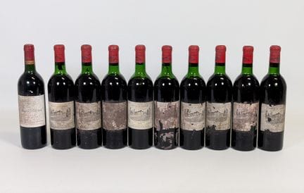 波尔多，上梅多克，勒布尔迪厄酒庄，1969年（9瓶）（每瓶带软木塞，部分软木塞略有脱落）。另附（1瓶