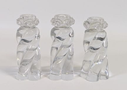 巴卡拉（BACCARAT），20世纪，“阿拉丁”款水晶酒杯套装（3件），每件底部均带有圆形印记（高：