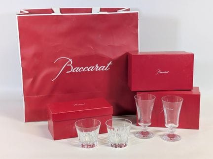 BACCARAT，“MILLE NUITS”系列，切割水晶餐具套装，每件底部均刻有品牌印记，装于（x