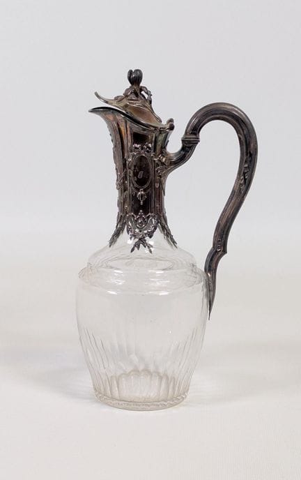 TETARD Frères, vers 1900, aiguière en cristal tail