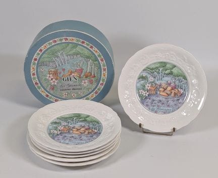 GIEN, XXe, série "les Saveurs" d'après un décor de