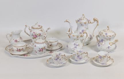 LIMOGES,  vers 1900, service dit "tête à tête", en