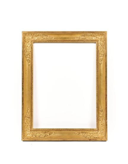 Holzrahmen mit Goldvergoldung und Palmettenverzier