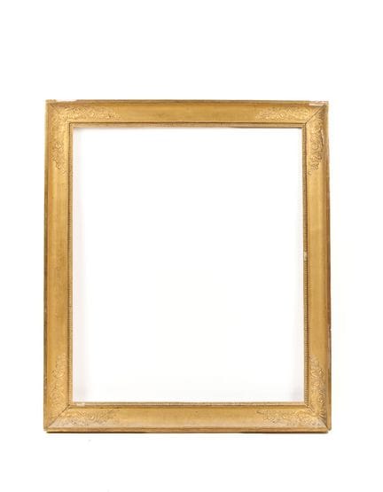 Holzleiste mit vergoldeter Paste und Palmettenverz