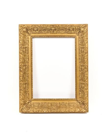 Holzrahmen mit Goldpaste, ungewöhnliches Dekor, da