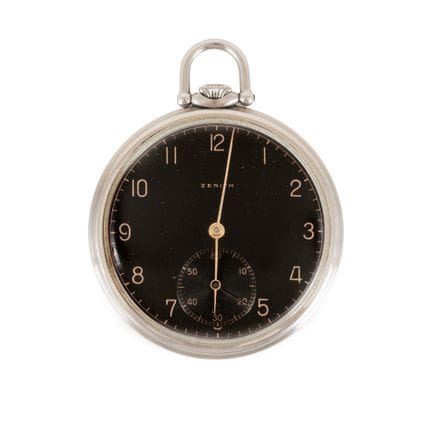 Zenith, Zenith Taschenuhr, Herren, Edelstahl, Zeni
