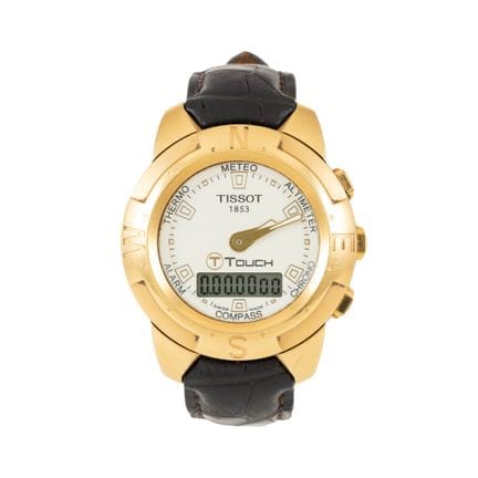 Tissot, orologio Tissot T-Touch, in oro, indossato