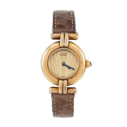 Cartier, orologio Must de Cartier in vermeil, real