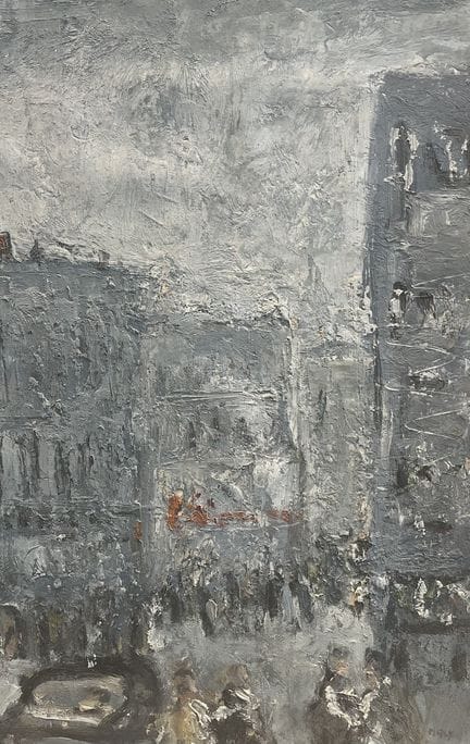 米歇尔·马利（1936-2018）
热闹的街景
纸本油画
右下角签名
40 x 26.5 厘米
现代