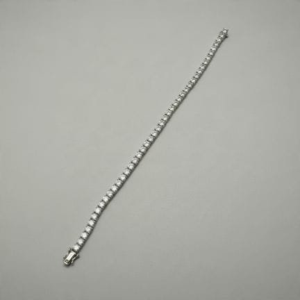 750° white gold "rivière" bracelet set with 42 dia