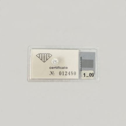 DIAMOND on paper, 1ct09, F color and IF clarity
HR