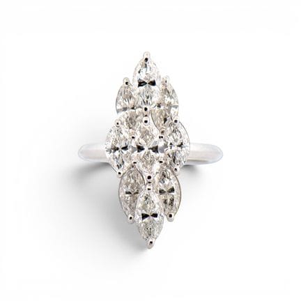 ART French 20th Century 
Ring in 750° white gold a
