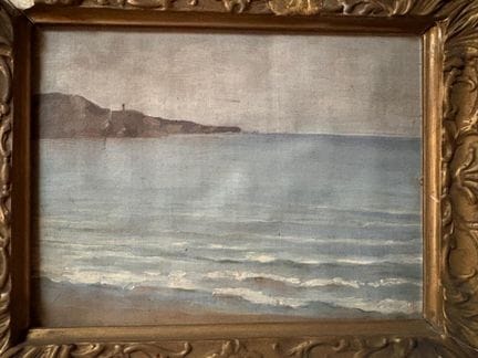 1900年左右的法国画派
阴天海景
木板油画
16 x 21.5 厘米