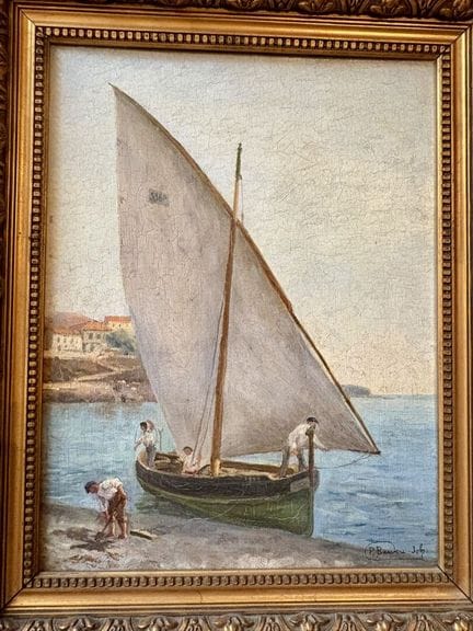 皮埃尔·米歇尔·巴尔杜·乔布（1887-1937）
归渔
布面油画，右下角有签名
33.5 x 25