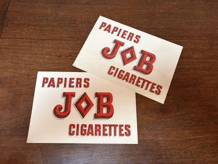 JOB
Suite de deux papiers publicitaires
15 x 21.5 