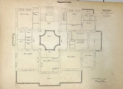 VIGGO DORPH PETERSEN (1852-1937) 
Château d'AUBIRY