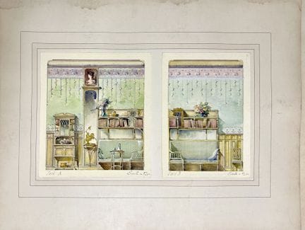 VIGGO DORPH PETERSEN (1851-1937)
Projet de salon d