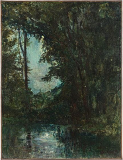 École de Gustave COURBET, XIXe siècle 
Paysage à l