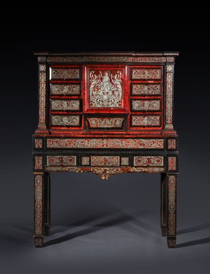 Cabinet en ébène et bois noirci, marqueterie d'éca