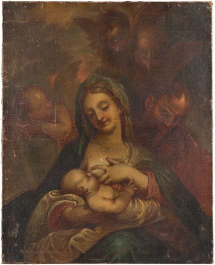 École italienne du XVIIIe siècle 
Vierge à l'Enfan
