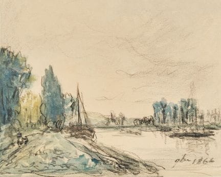 Johan-Barthold JONGKIND (1819-1891) 
Bateaux sur l