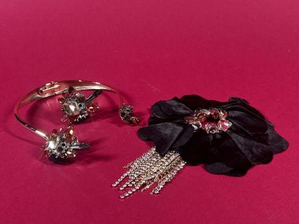LANVIN
A gold-tone metal set pavé-set with rhinest