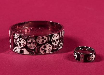 ALEXANDER McQUEEN 
Gold-tone metal cuff bracelet w
