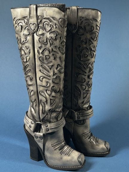 BARBARA BUI 
Pair of square-toed cowboy boots in m