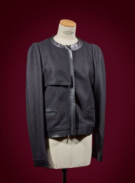 BALENCIAGA
Black wool felt bomber jacket with matc