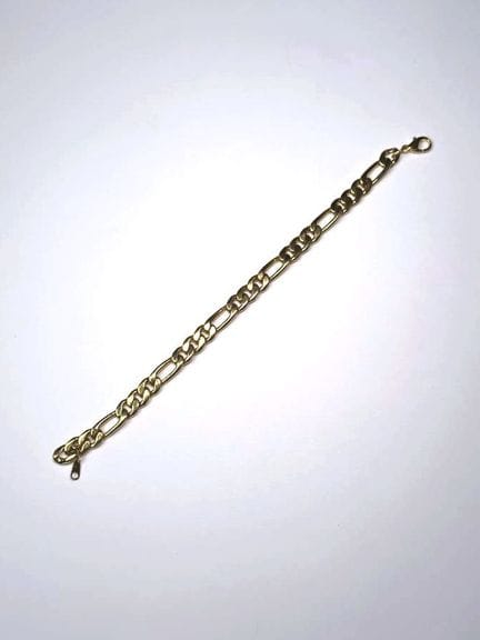 Vergoldete Metallkette mit Pferdemustern.