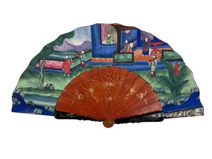 Maison familiale, Chine, XIXe siècle 
Éventail pli