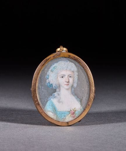 École française, vers 1785 
Portrait de Jeune femm