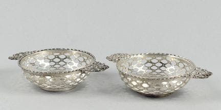 Coppia di coppette in argento (925 millesimi) traf
