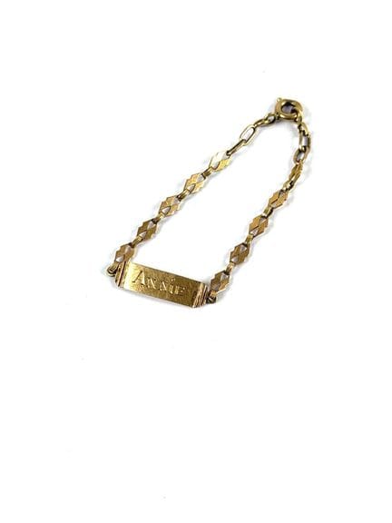 Bracciale in oro 18 carati (750 millesimi) e verme