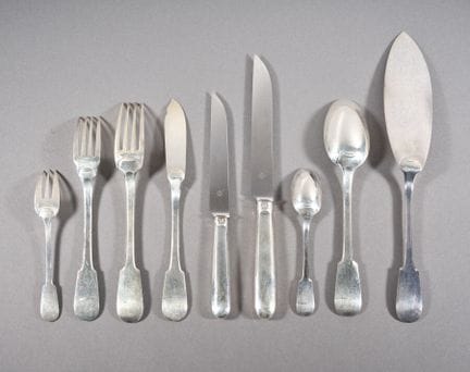 CHRISTOFLE. 
Set da tavola in argento (925 millesi