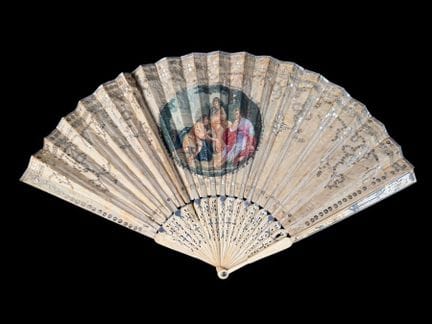 Didon, Énée et Mentor, France, vers 1800 
Éventail