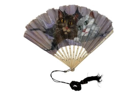 I due gatti, Francia, 1900 circa 
Ventaglio piegat