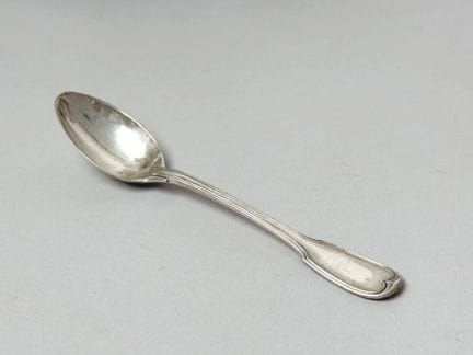 Cucchiaino da caffè in argento, con spatola monogr