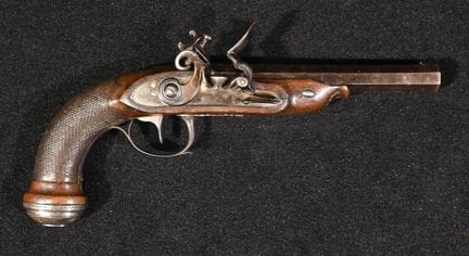 Elegant flintlock pistol contemporary with the Fir