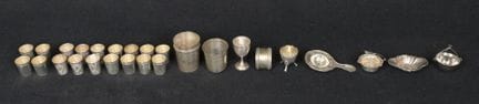 Ensemble de menus objets en argent 925 et 800/1000