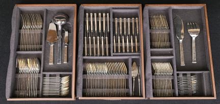 ERCUIS. SEQUOIA silver plated cutlery set, includi