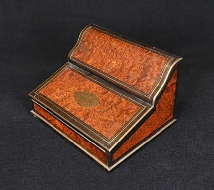TAHAN in PARIS. Writing desk cabinet in burl walnu