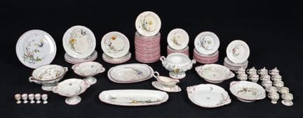 SARREGUEMINES. "Papillons" earthenware dinnerware 