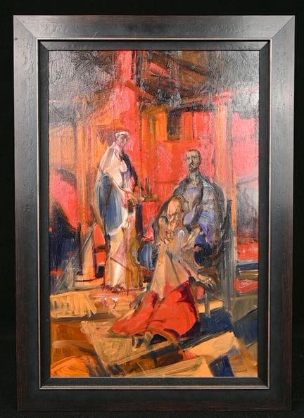 菲利普·勒让（1924-2014）。
《玛丽-玛德莱娜》。
油画，绘于硬纸板上，背面标有标题、签名、