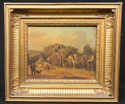 19世纪画派
《割草》
布面油画。
21.7 × 27 厘米。