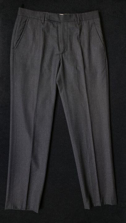 LANVIN。黑色混纺羊毛直筒裤。腰围约36/38厘米。裤长：98厘米。