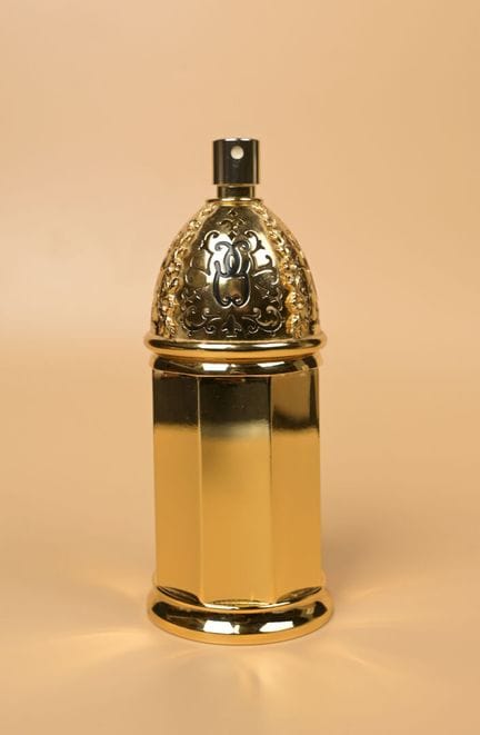GUERLAIN SHALIMAR. Frasco atomizador de metal dora